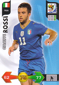 Giuseppe Rossi Italy Panini 2010 World Cup #209